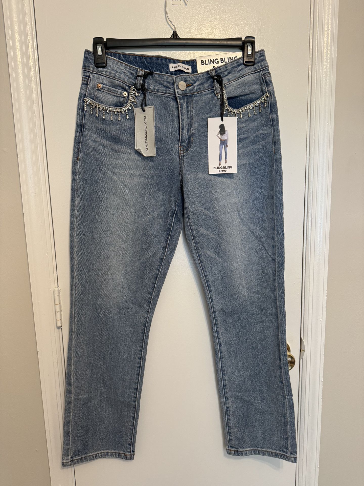 New! Ashley Mason Rhinestone Jeans Size 11/30