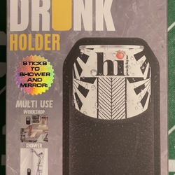 hi Peach Layne Bath and Shower Black Silicone Drink Holder -NEW-