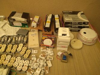 Electrical Ballasts, Round Lights, In Wall Plug Ins, Wall Maunted On Of Switches, Covers, Smog Detectors, Wall Termostats