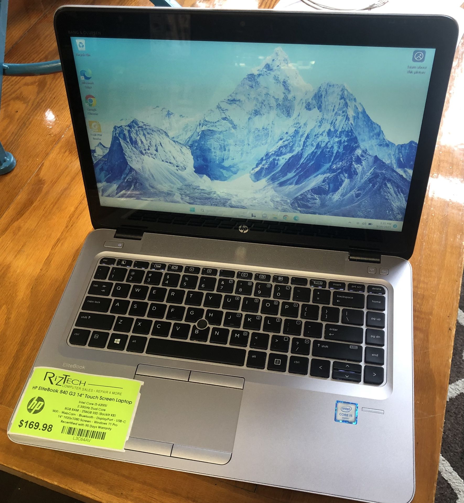 HP EliteBook 840 G3 14" Touch Screen Laptop