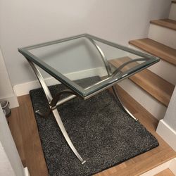 Pair of Glass Top End Tables