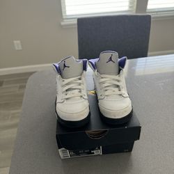 Nike Air Jordan Retro 5 Toddler Size 8C Purple Black White