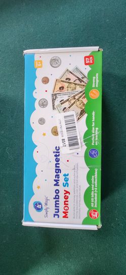NEW 57-Piece Jumbo Magnetic Play Money Classroom Set
