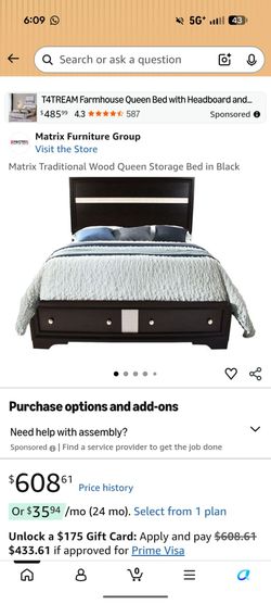 Queen bed