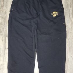 Mens Starter Asphalt Baggy Sweatpants Y2K Vintage Wide Leg Drawstring 2XL Black