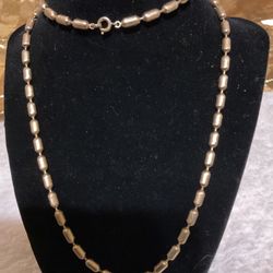 Gold  Solid Bubble Linked Chain..24” Long