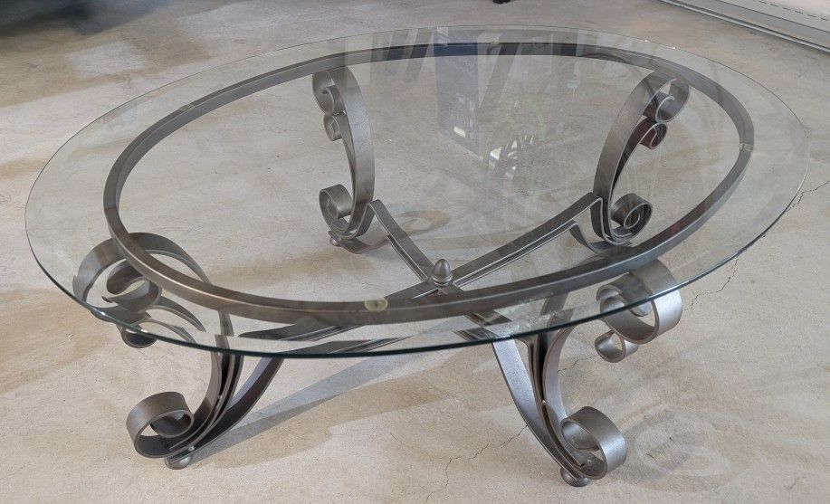 Glass & Steel Coffee Table