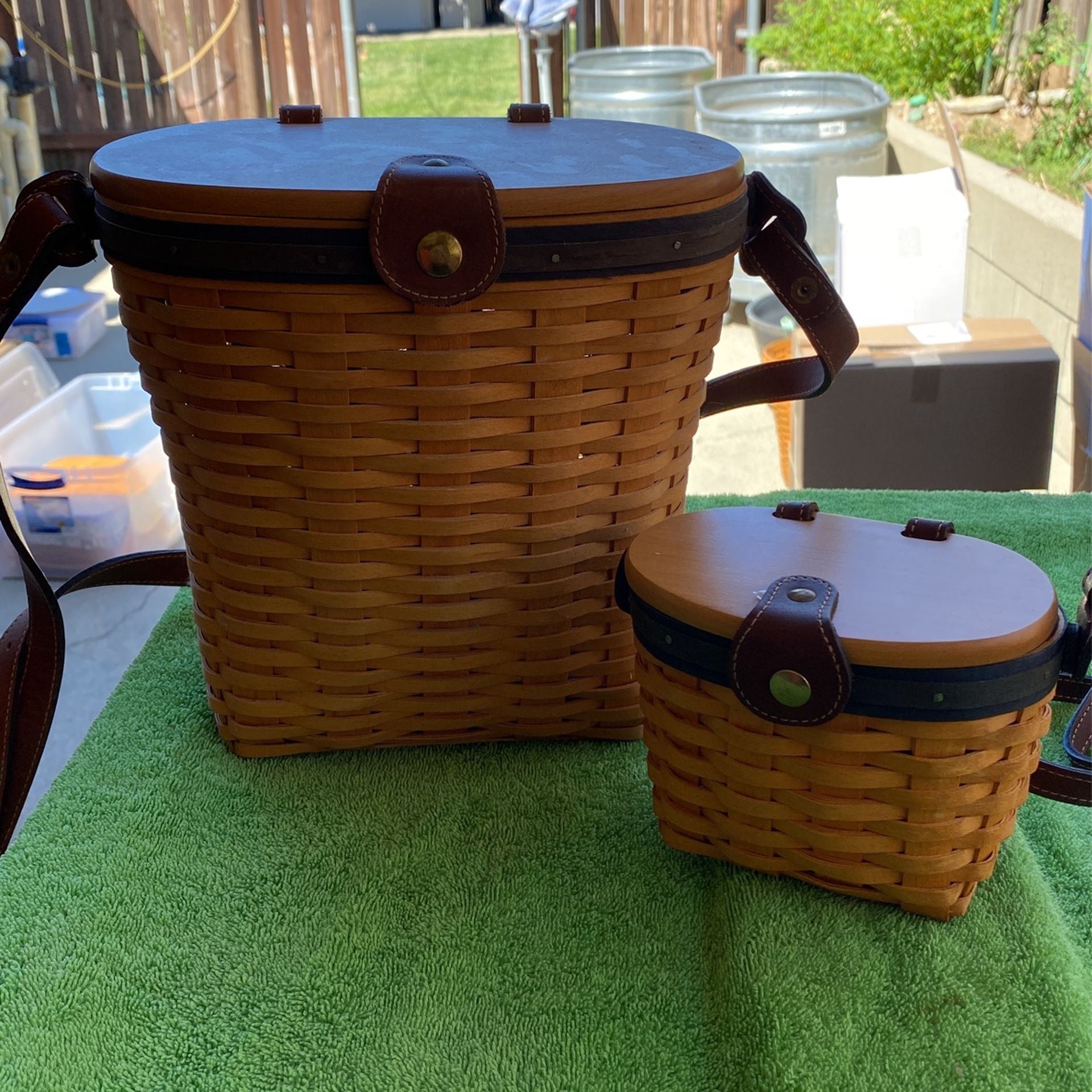 Longaberger Saddlebrook Basket  Purse Set