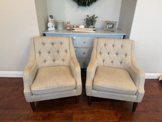 Pair of Tufted Accent Chairs
