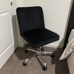 Black Velvet Desk Chair