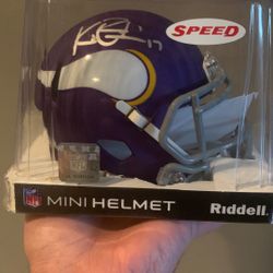Mini Vikings Helmet Signed KJ Osborn 