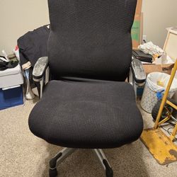 Black Office Chair with Wheels
