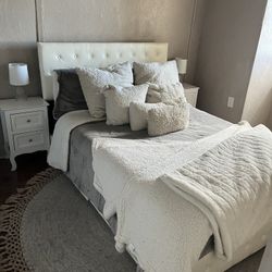 White Full Size Bed Frame