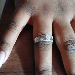 10k White Gold 2 Pc Engagement Ring