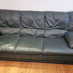 Green Leather Couch