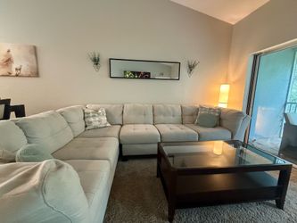 Large cream/beige sectional