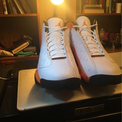 Air Jordan 13 Retro Size 9.5 Orange And White