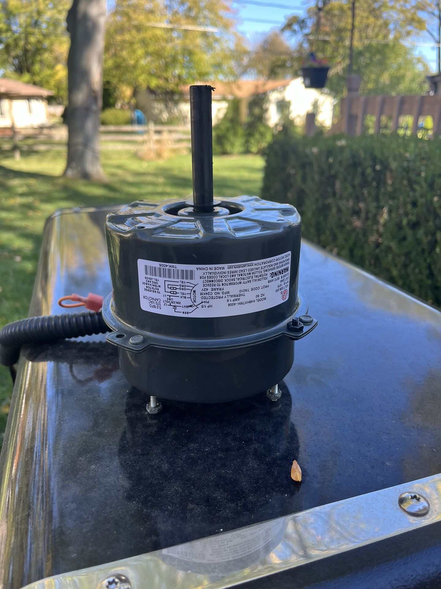 Condenser Fan Motor And Capacitor