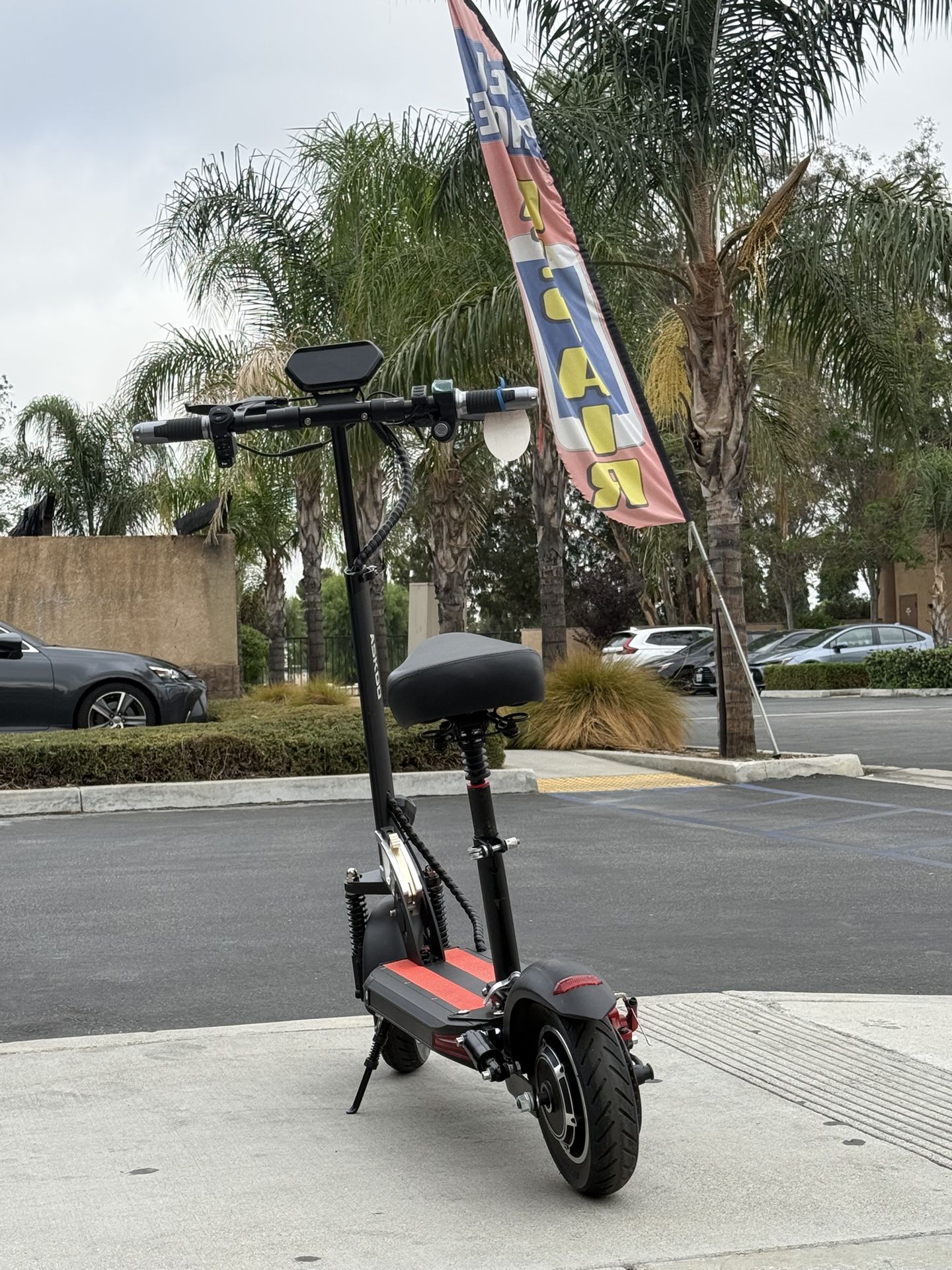 ASKGO Q2 1200W Peak Off Road Electric Scooter for Adults ,3 speed&27MPH &35Mile Escooter,48V 15AH Electric Scooter With Detachable/Foldable seat, 10''