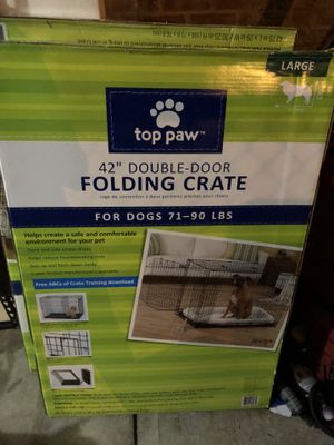 Top Paw 42 Double Door Folding Crate For Sale In Edison Nj Offerup