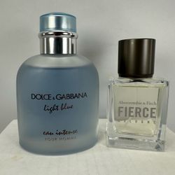 Dolce & Gabbana Light Blue Intense 3.4oz EDP *Discontinued Hard to Find / Plus A&B Fierce 1oz