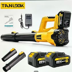 TAN LOOK Cordless Leaf Blower with Batteries and Charger