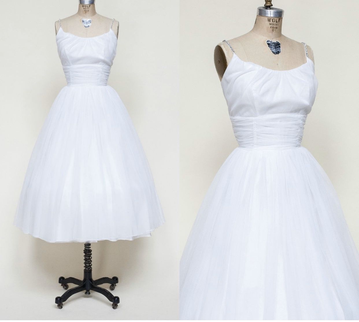 Vintage 1950’s tea length wedding/ party/ prom/ dress