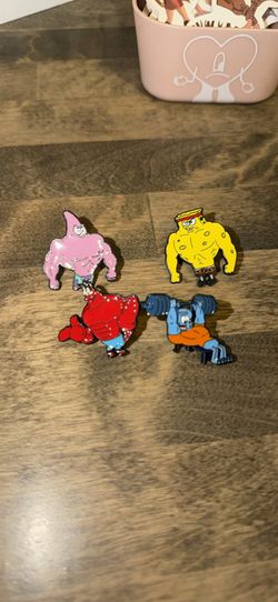 Buff SpongeBob character enamel pins