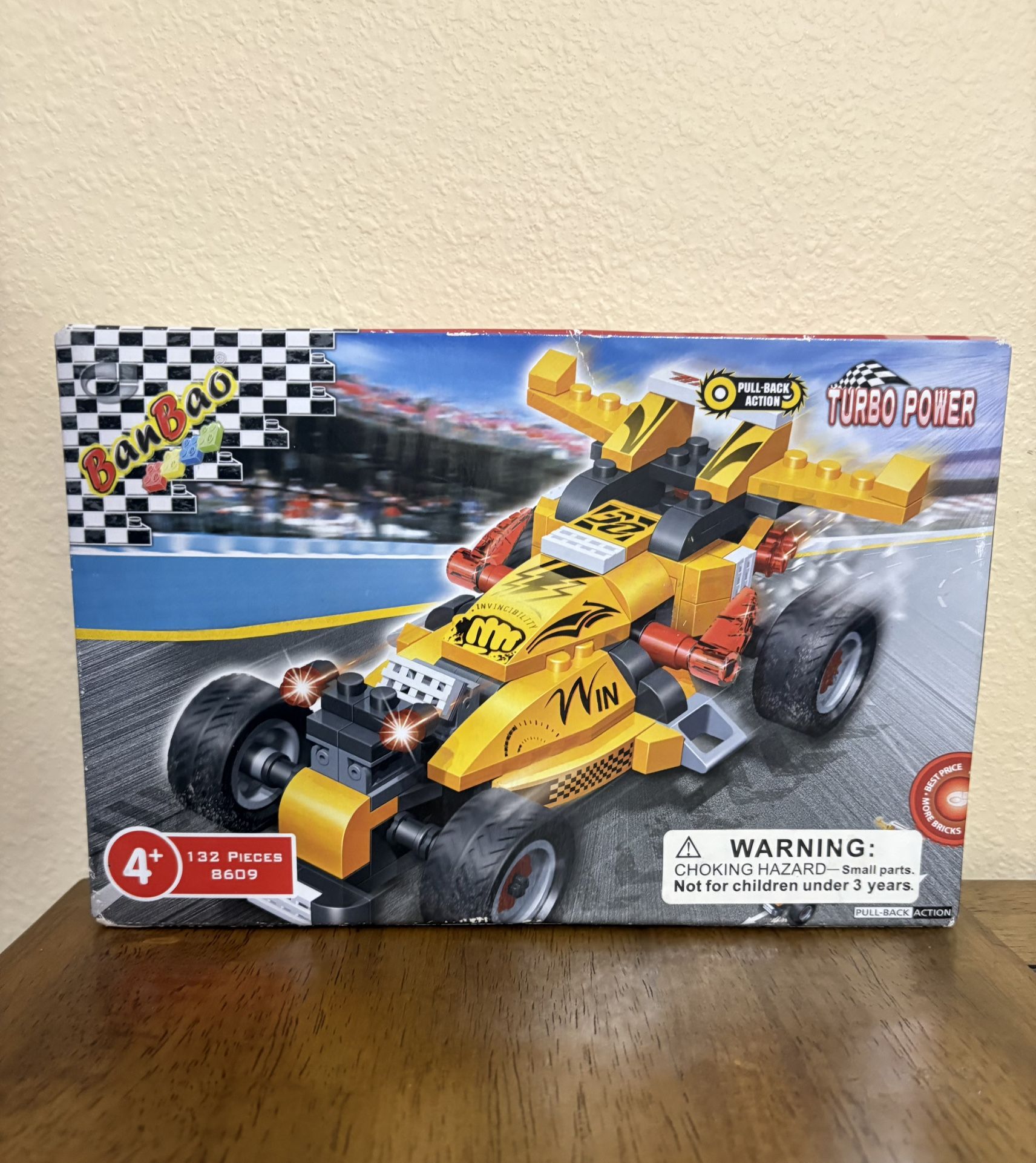Ban Bao Turbo Power Building Set For A Race Car 132 Pieces