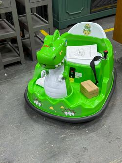 Toddler Bumper Car for Kids 1.5-6, 12V Baby Ride on Cars w/Remote Control, Music, Wide Seat, Colorful LED & Spray, Electric Ride on Toys Boys Girls, D