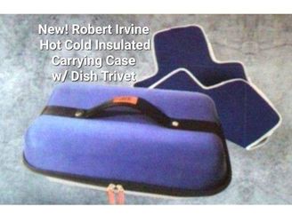 New! Robert Irvine Insulated Carrying Case W/ Dish Trivet