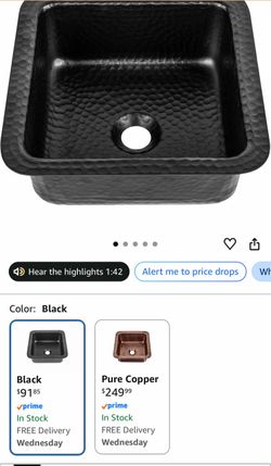 Hammered Matte Black sink