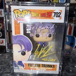 Future Trunks Funko Pop DBZ # 702 Signed + Cert