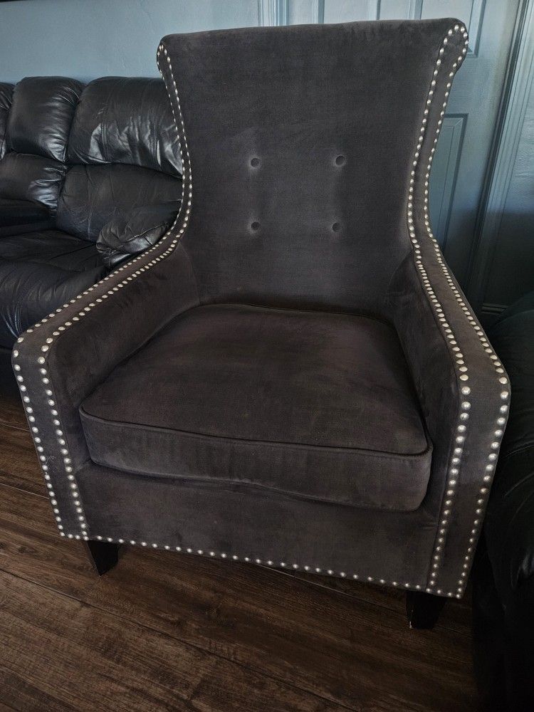 Black Velvet Chair