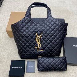 Yves Saint Laurent YSL Icare Maxi sheepskin tote shopping bag