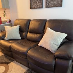 Brown Leather Couch
