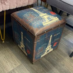Small footstool storage stool