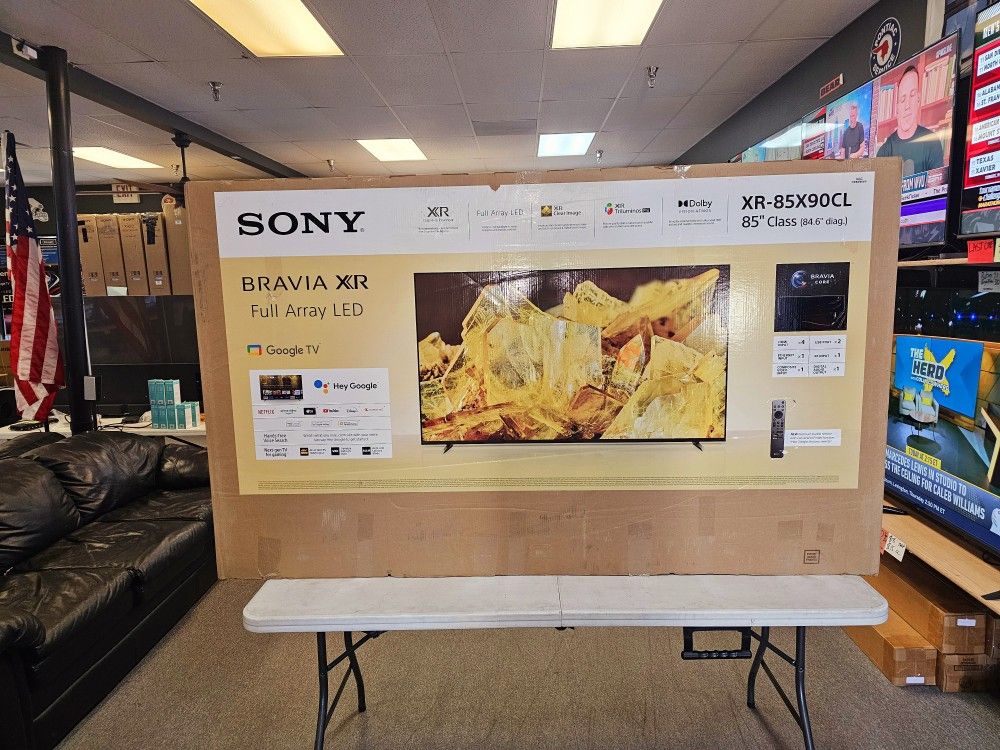 SONY 85 INCH BRAVIA TOP RATED TV'S XR85X90CL IN STOCK FULL ARRAY 120JZ HDMI 2.1 W/WARRANTY - PAYMENT PLANS