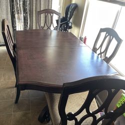 Extended Wood Table