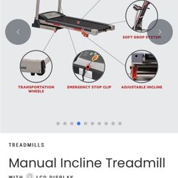 SUNNY HEALTH & FITNESS FOLDING INCLINE TREADMILL