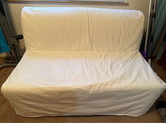 Futon Sofa Bed with Removable White Cover