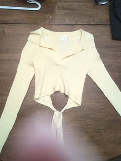 Cute tops one light yellow one dark yellow size  small