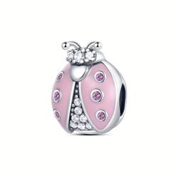 Súper Cute Ladybug Charm  with rhinestones for Pandora or any similar bracelet, New