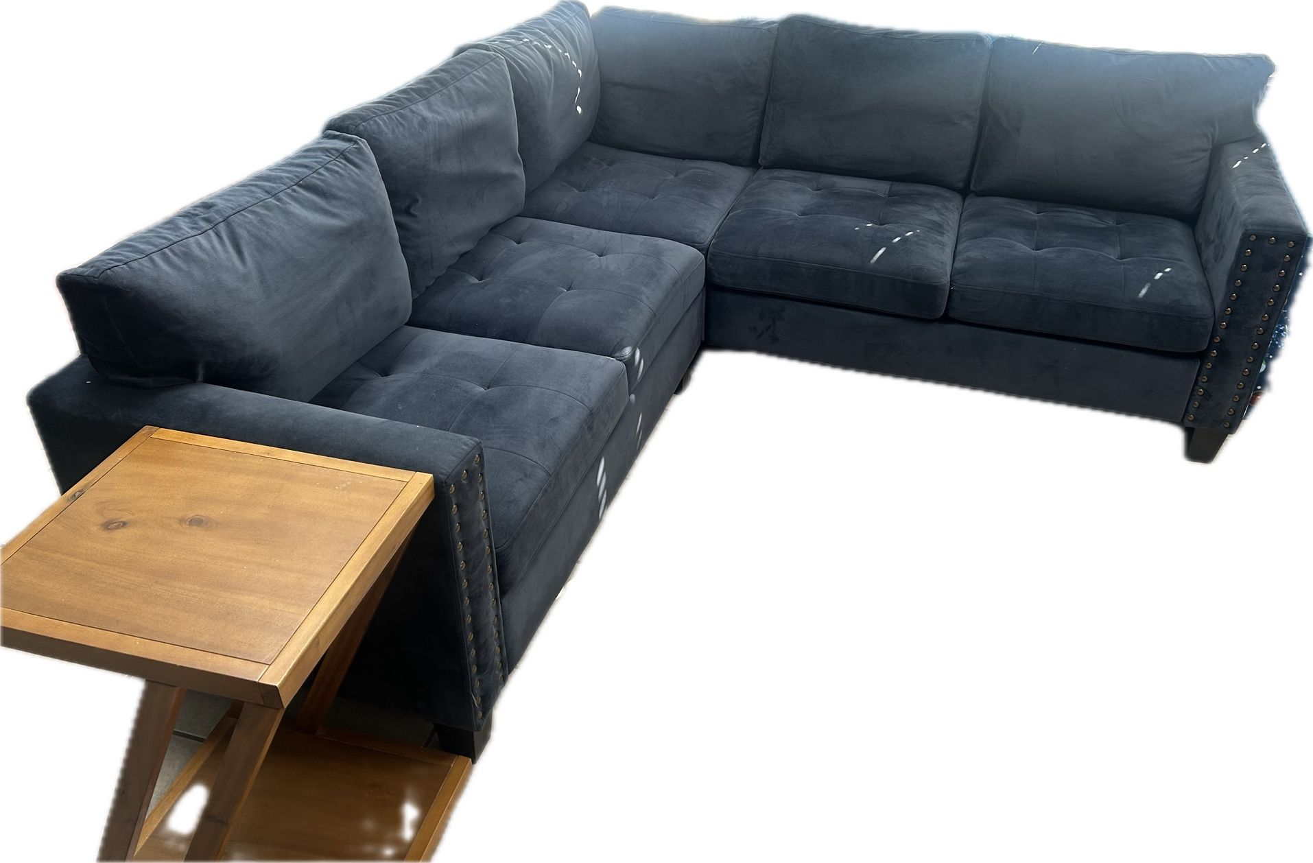 Blue L Shape Couch 
