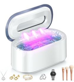 Ultrasonic Jewelry Cleaner, 48KHz Sonic Cleaner for Rings Glasses Retainers