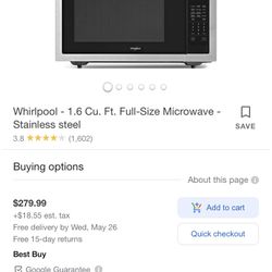 Whirlpool Countertop Microwave Built In Capable Must Go