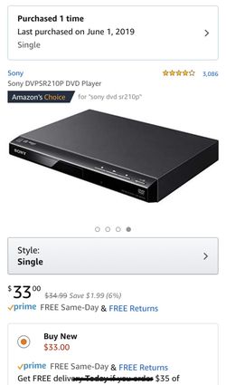 Brand new Sony DVD player