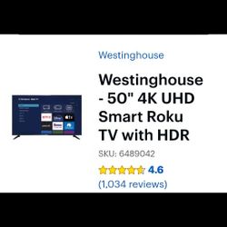 Westinghouse 50 Inch Smart Roku Led Hd Tv With Hdr