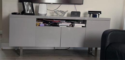 Gray TV Table for Living Room