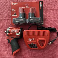 MILWAUKEE M12 FUEL IMPACT WRENCH 3/8 KIT  ( 1 Battery + CHARGER  )